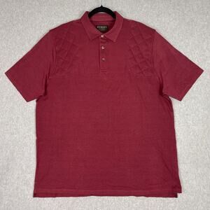 James Purdey Shirt Mens 3XL Burgundy Padded Sporting Polo